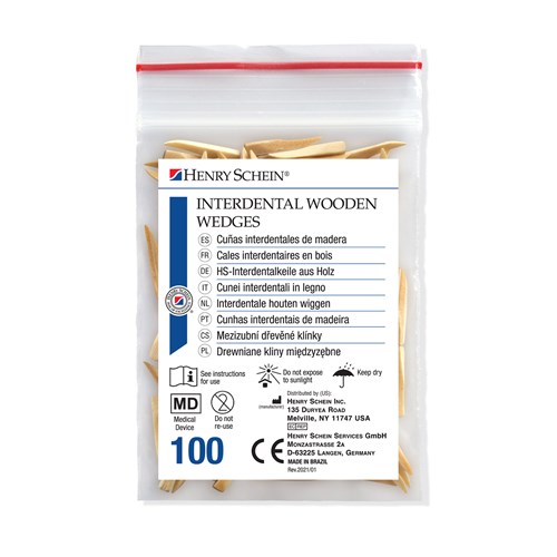 HS-5722672 - Henry Schein Wooden Wedges White box of 100 pcs